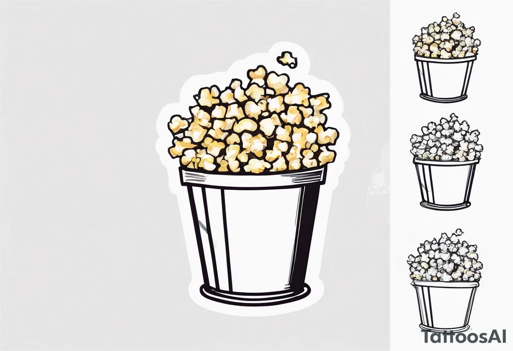 popcorn bucket tattoo idea