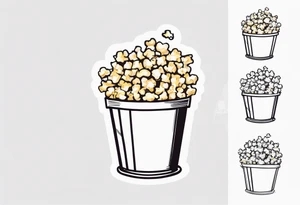 popcorn bucket tattoo idea