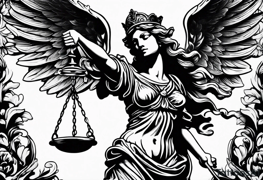 lady justice with wing
very realistic
merciful tattoo idea lady justice with wing
very realistic
merciful tattoo idea