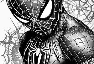 Spiderman in medic war battlefield gear full body tattoo idea