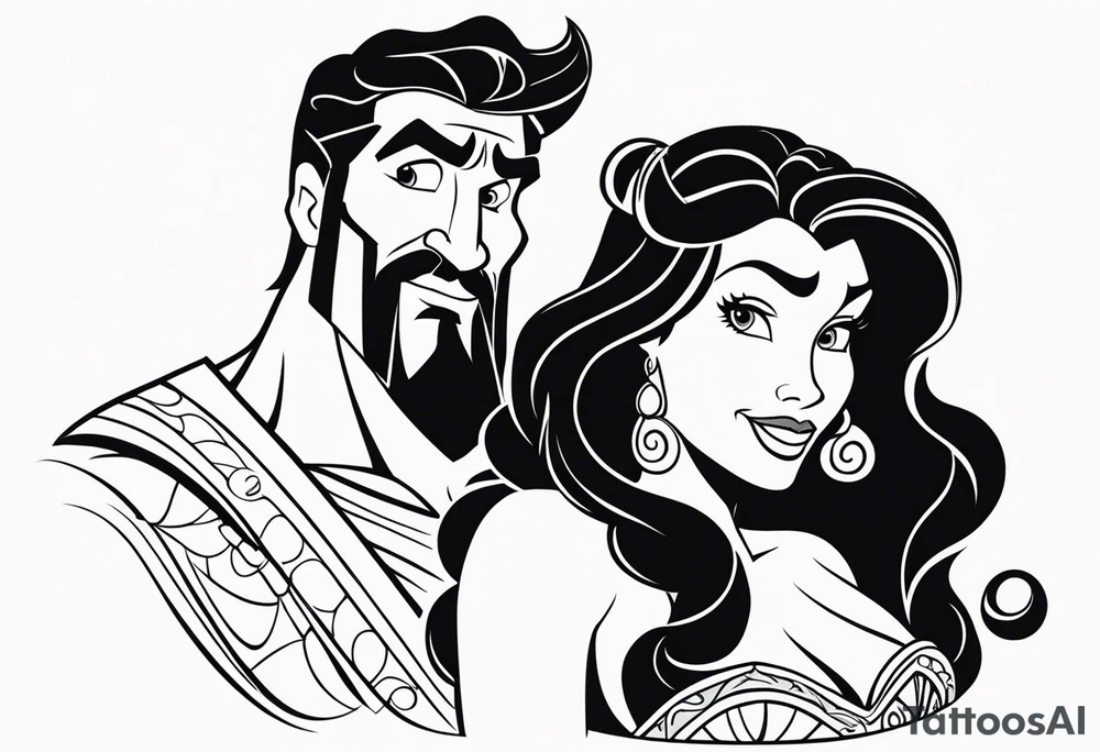 Disneys Hercules and Meg tattoo idea