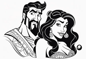 Disneys Hercules and Meg tattoo idea