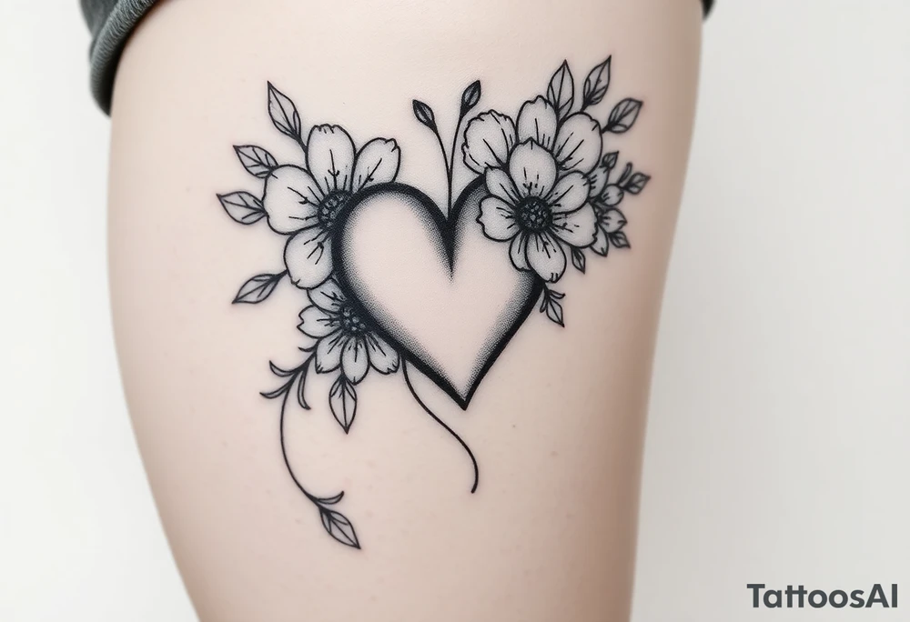 flowers , heart , soul , meaning tattoo idea