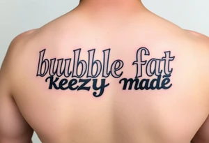 bubble fat lettering  (KeezY MadE) tattoo idea