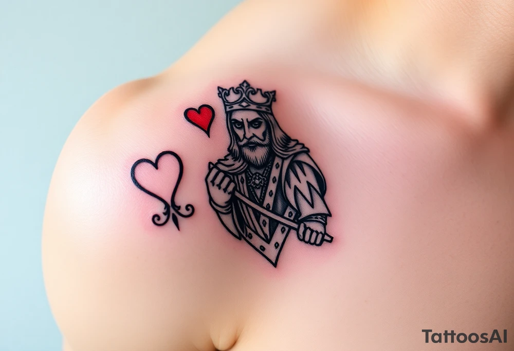 warrior 
king of hearts tattoo idea