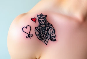 warrior 
king of hearts tattoo idea