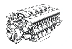 LS3 engine block tattoo idea