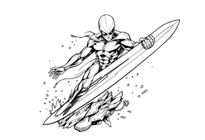 Silver Surfer comic accurate tattoo idea