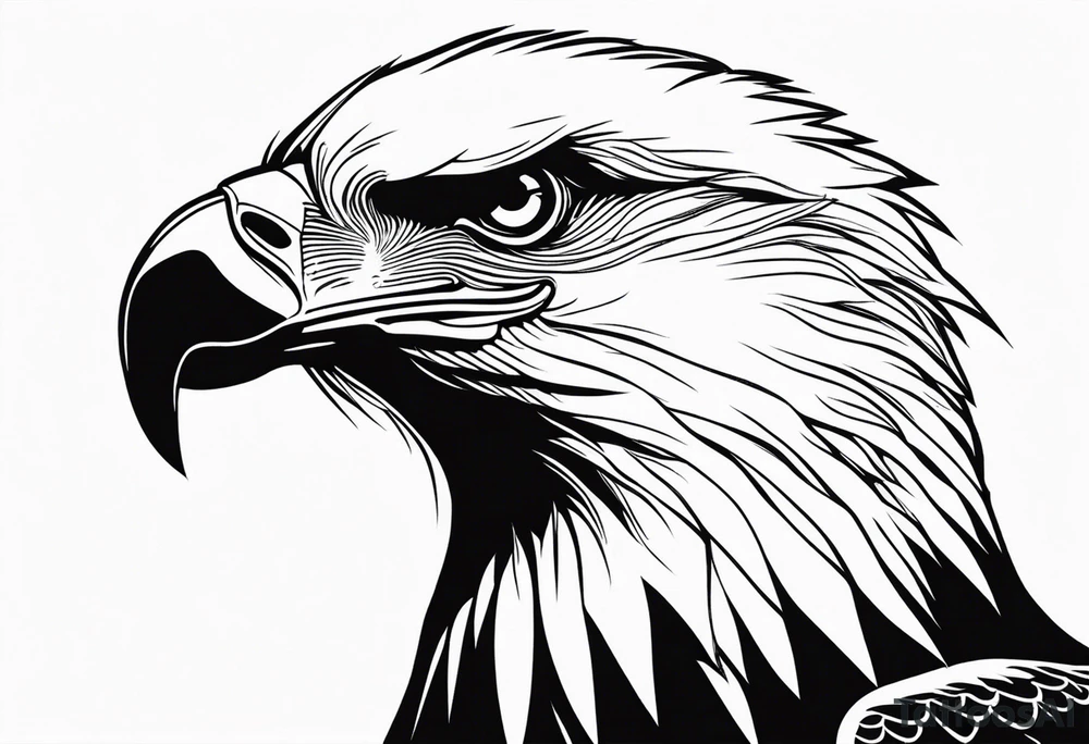 eagle face tattoo idea