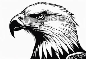 eagle face tattoo idea