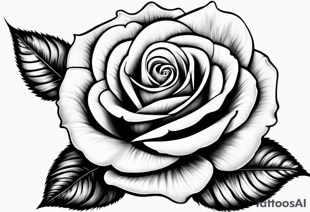 Feminine tattoo of a rose with the stem spelling out “mamá” tattoo idea