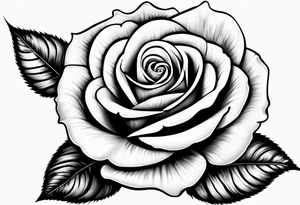 Feminine tattoo of a rose with the stem spelling out “mamá” tattoo idea