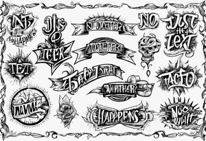 Just the text: No Matter What Happens... tattoo idea