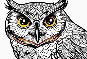 Owl close up tattoo idea