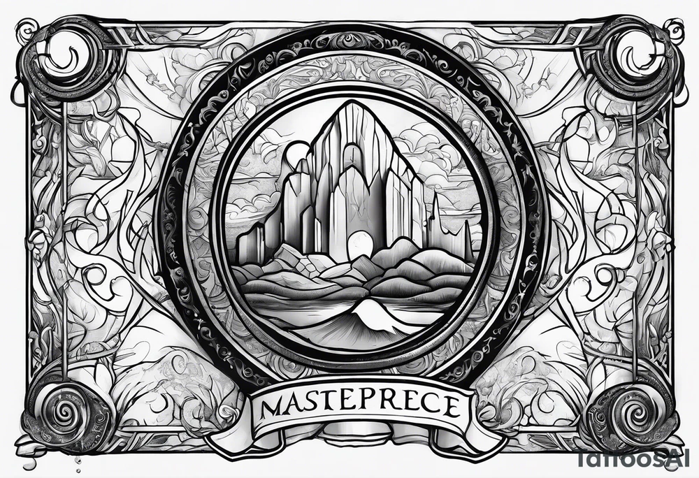 Book with lord of the ring elements in it tattoo idea