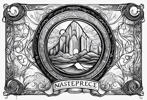 Book with lord of the ring elements in it tattoo idea