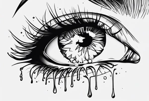 Tears ricocheting tattoo idea