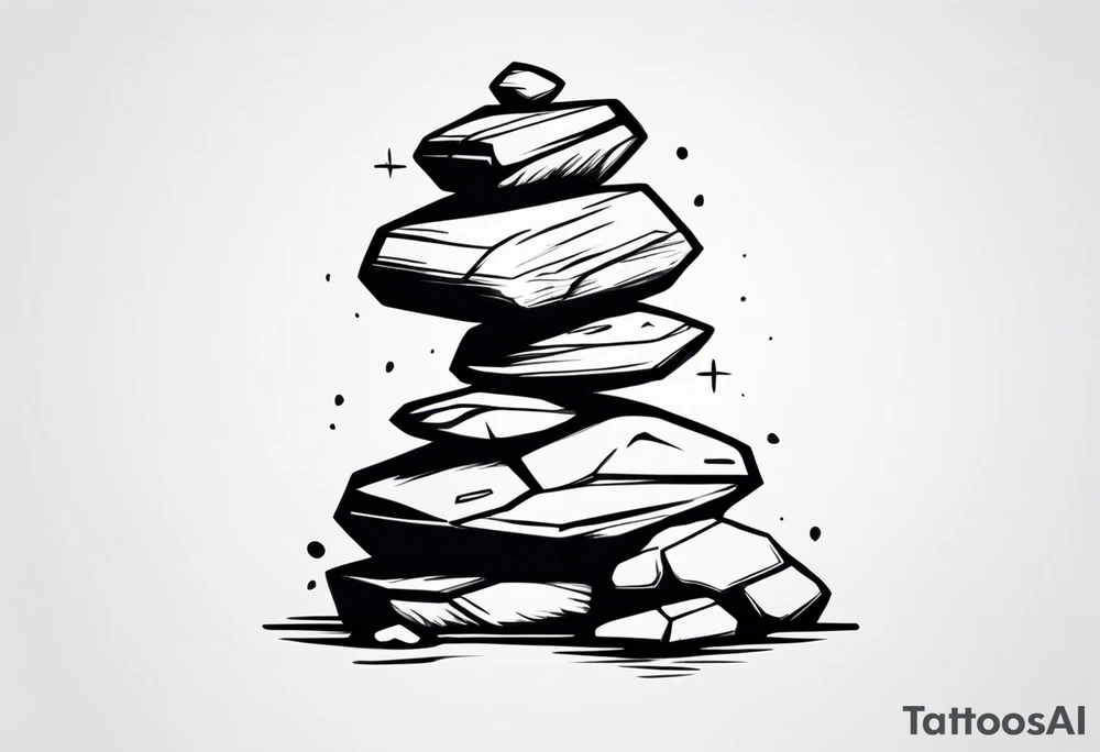 Rocks stacked on top of each other tattoo idea