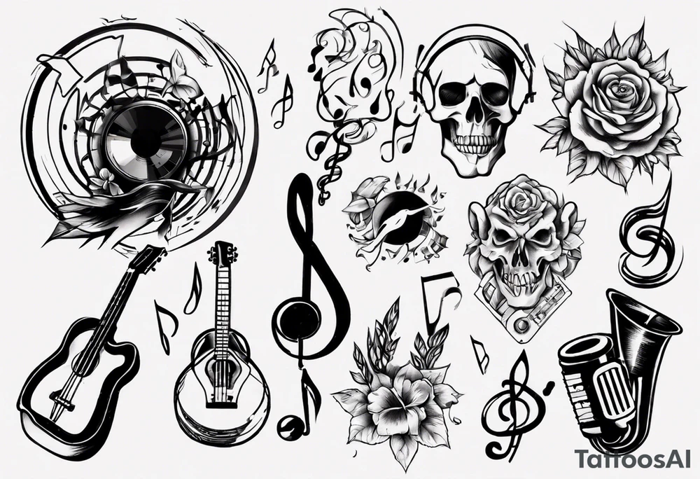 music tattoo idea