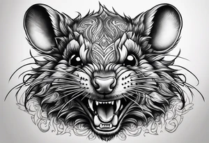 a snarling mouse tattoo idea