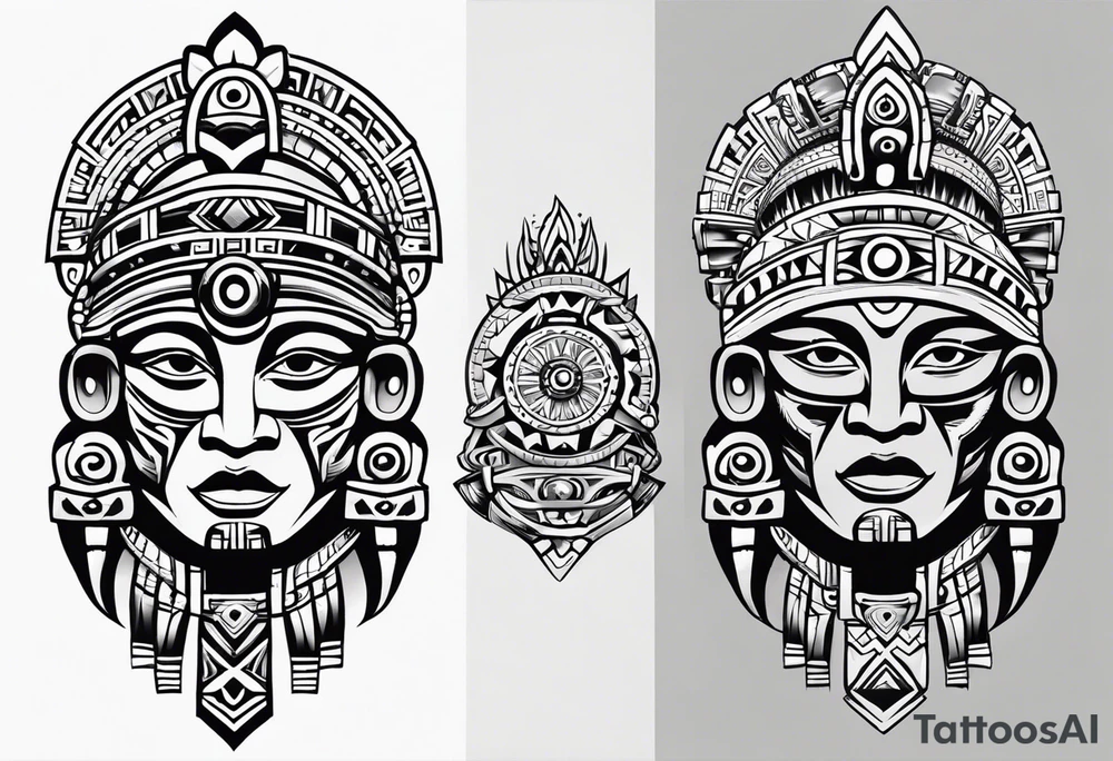 Simple Aztec tribal for left shoulder tattoo idea