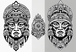 Simple Aztec tribal for left shoulder tattoo idea