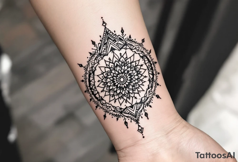 mt everest mandala tattoo idea