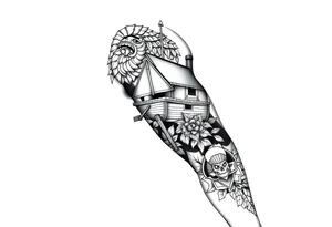 Polynesian tribal noah’s ark tattoo tattoo idea