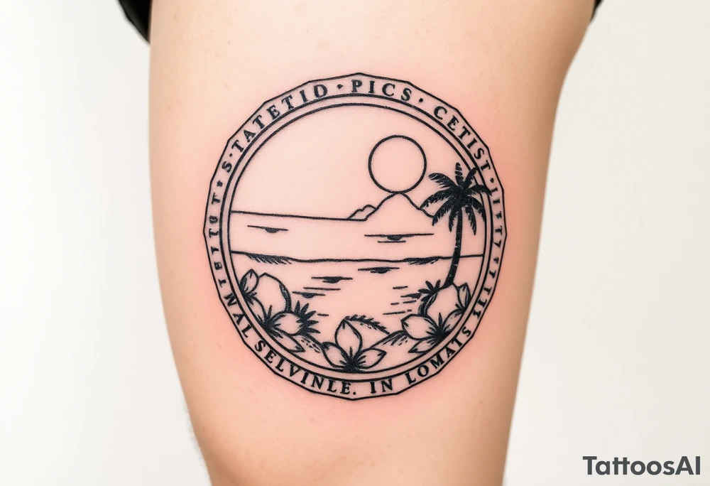 beach themed stamp tattoos tattoo idea