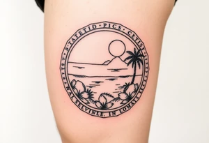 beach themed stamp tattoos tattoo idea