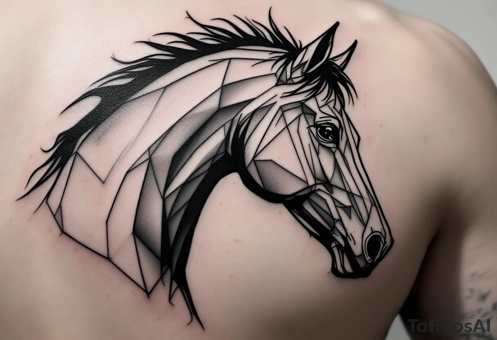 horse silhouette 
from the front tattoo idea