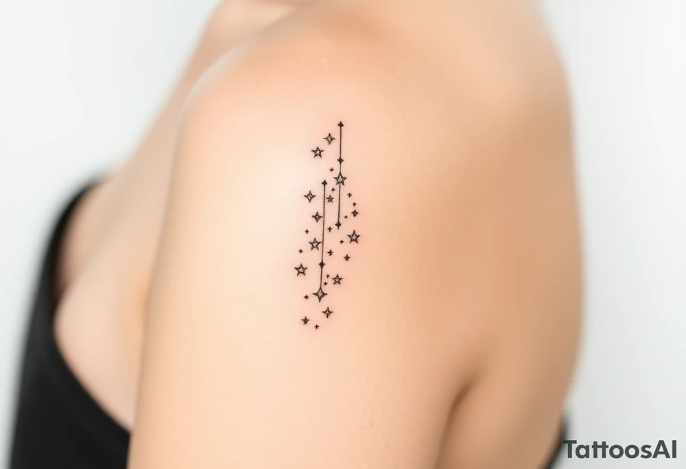 Cascade of stars tattoo idea