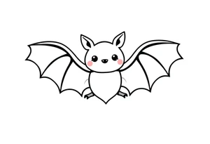 cute bat tattoo idea