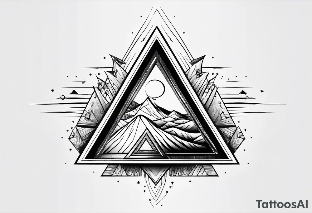 A triangle with nothing inside of it tattoo idea A triangle with nothing inside of it tattoo idea