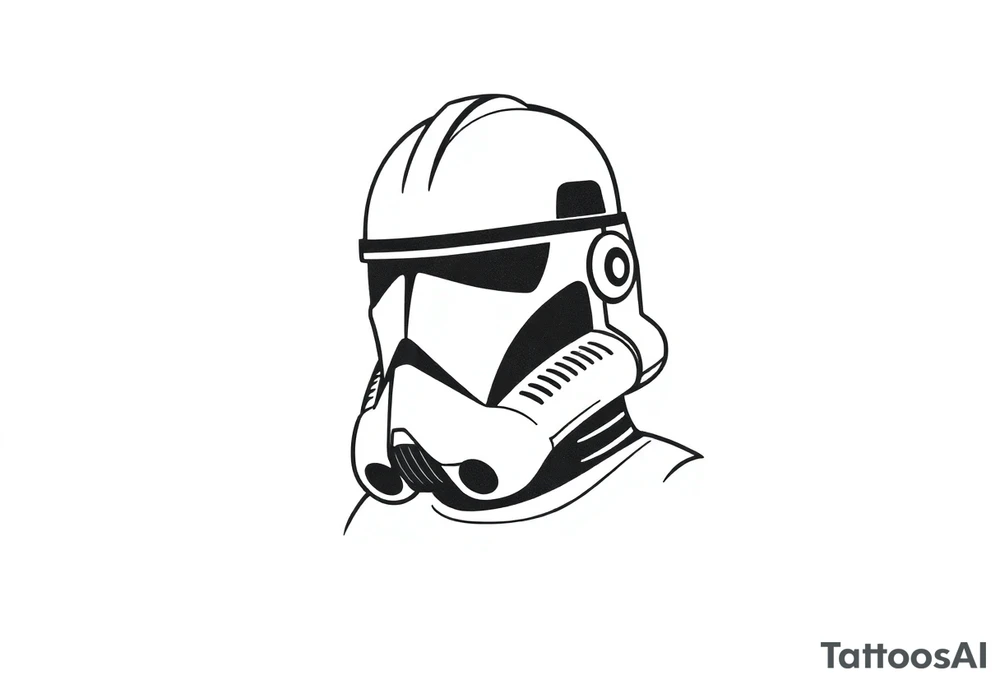 Star Wars clone trooper just a helmet tattoo idea