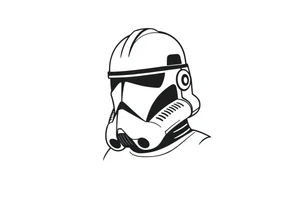 Star Wars clone trooper just a helmet tattoo idea