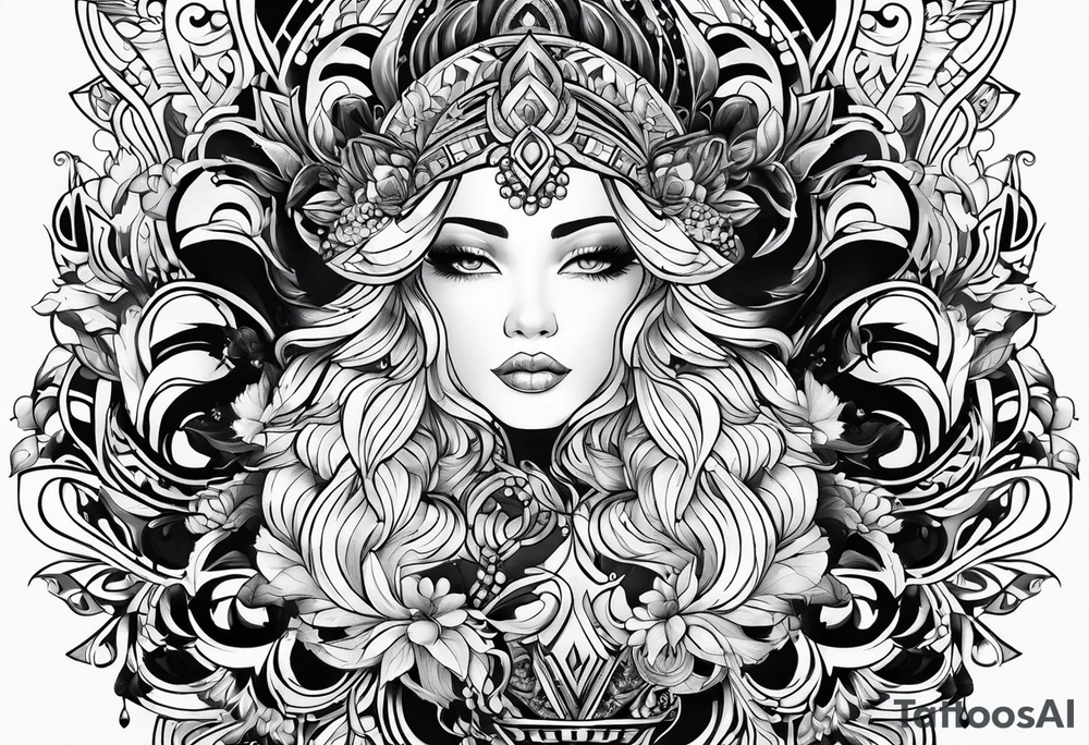 фигура с демоном tattoo idea