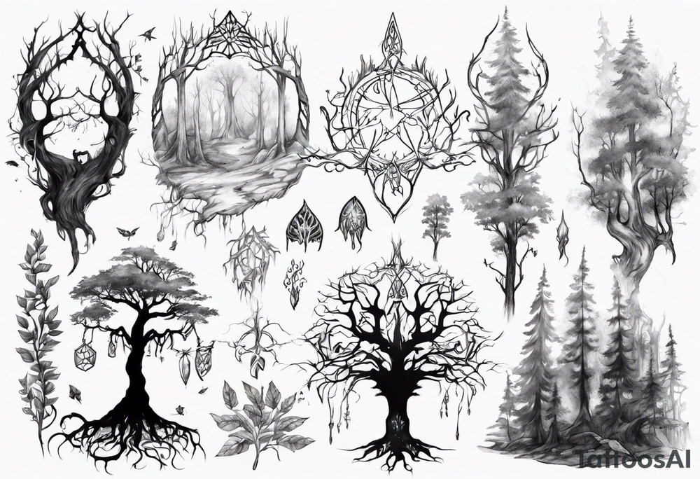 Elvish Forrest tattoo idea
