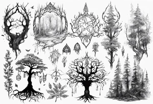 Elvish Forrest tattoo idea