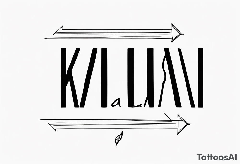Name tattoo says kalan tattoo idea