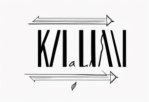 Name tattoo says kalan tattoo idea