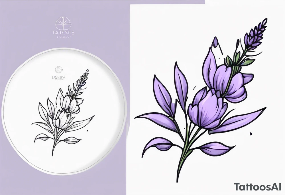 lavender tattoo idea