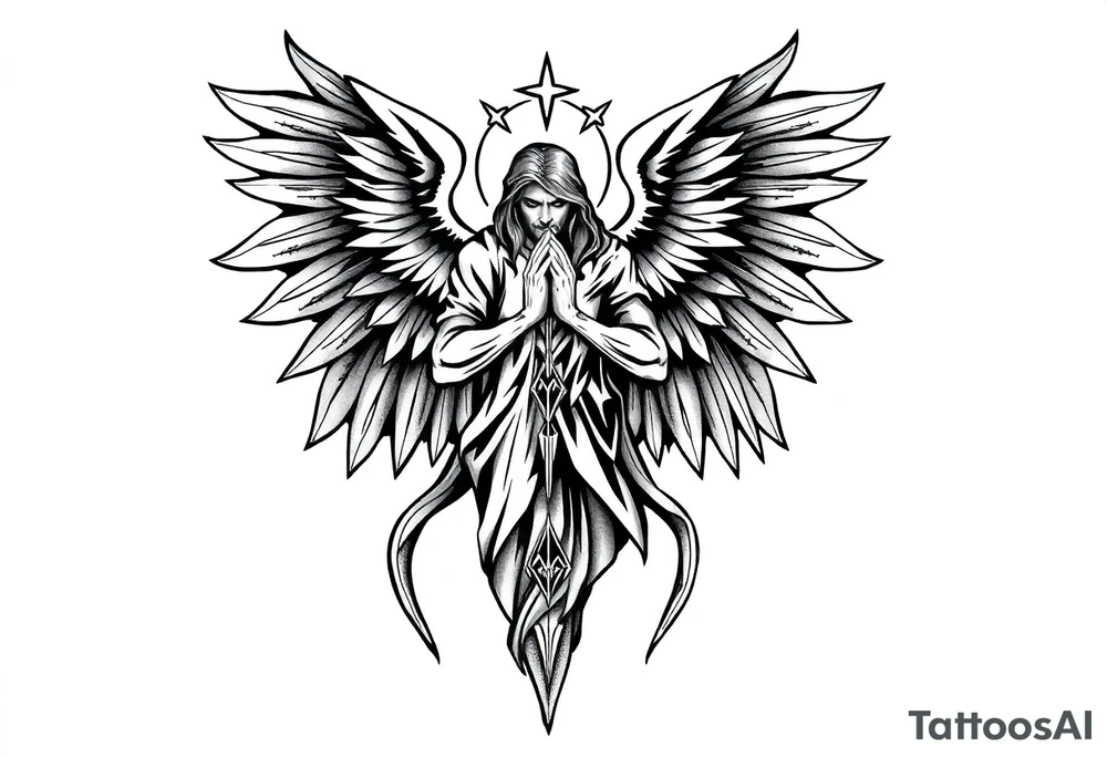Holy Archangel, Biblical, Christian tattoo idea