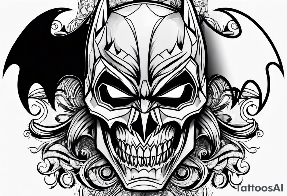 Batman skull tattoo idea