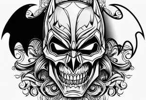 Batman skull tattoo idea