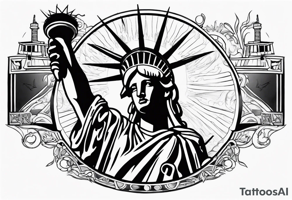 Statue of Liberty tattoo idea
