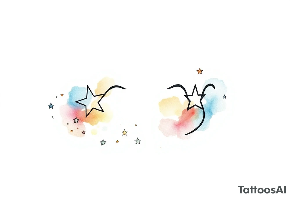 Gemini stars constellation tattoo idea
