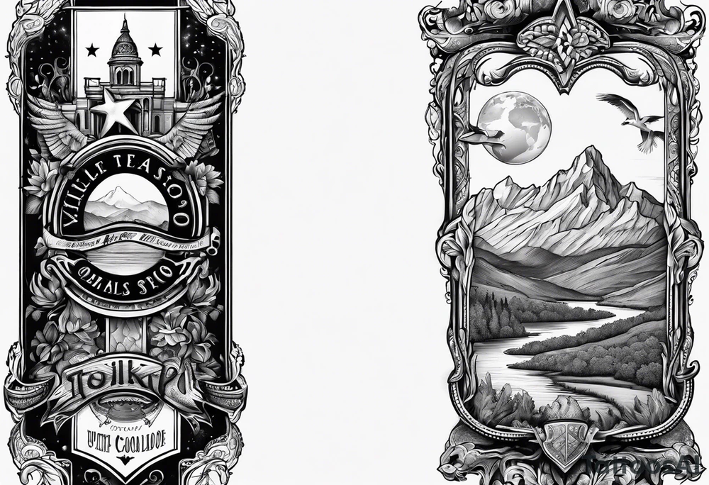 Texas, Colorado, world travel tattoo idea