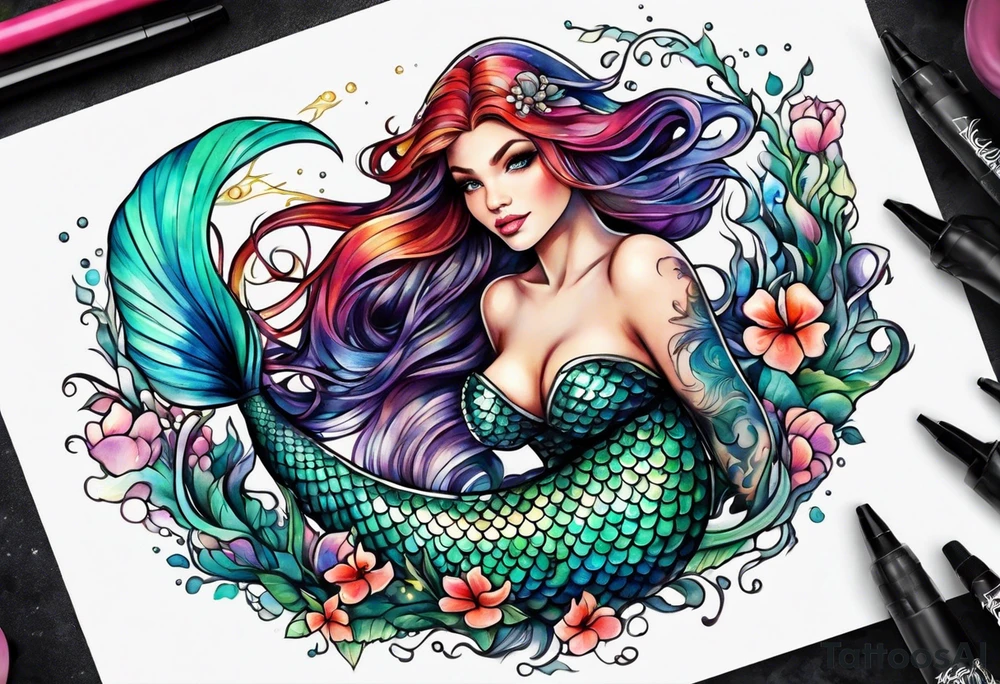 Mermaid tattoo idea