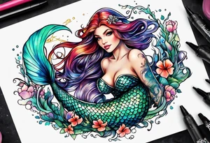 Mermaid tattoo idea